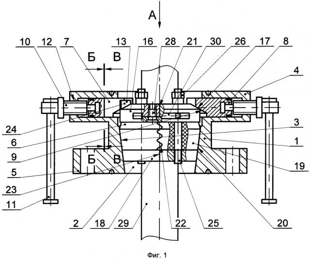 Герметизатор ведущей трубы на устье скважины с восприятием реактивного момента от вращения турбобура (патент 2616647)