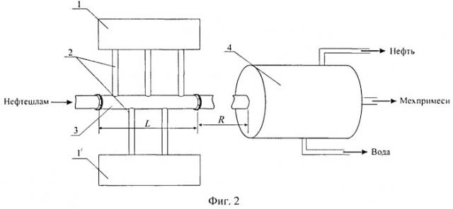 Способ переработки нефтяных шламов с использованием свч электромагнитного воздействия (патент 2494824)