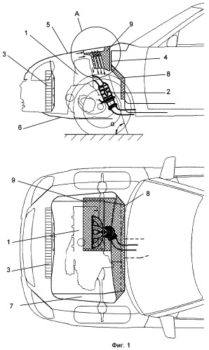 Объемный поглотитель звуковой энергии для моторного отсека транспортного средства (патент 2442706)