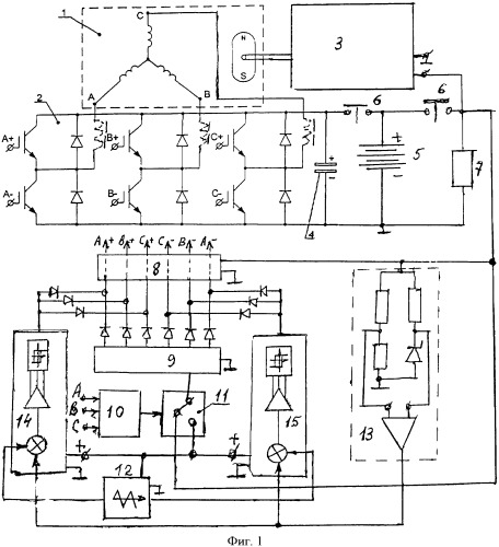 Автономная стартер-генераторная система электроснабжения (патент 2460204)