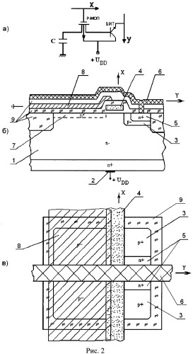 Функционально-интегрированная ячейка фоточувствительной матрицы (патент 2517917)