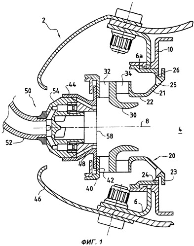 Многоступенчатая система впрыска топливовоздушной смеси в камеру сгорания турбомашины (патент 2293862)