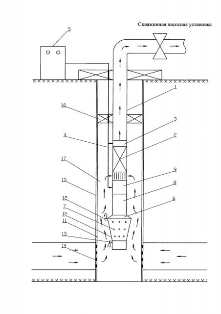 Скважинная насосная установка (патент 2619302)