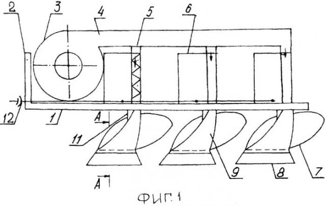 Комбинированное почвообрабатывающее орудие (патент 2555036)