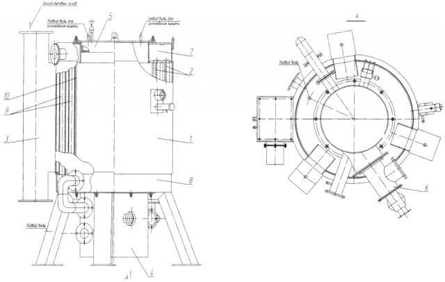Вертикальный водотрубный водогрейный котёл (патент 2652959)