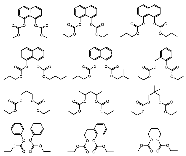 Дикарбонатные соединения с тремя и четырьмя мостиковыми атомами как внутренние доноры в катализаторах для получения полипропилена (патент 2580831)