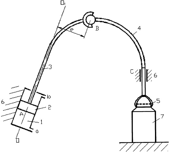 Пространственный трехзвенный поворотный механизм (патент 2404384)