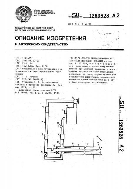 Способ гидродинамического контроля проводки скважин (патент 1263828)