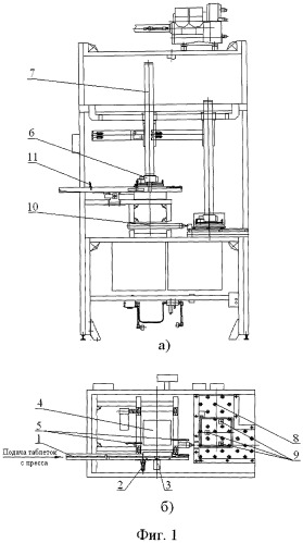 Устройство для укладки прессованных таблеток в лодочку для спекания (патент 2459290)