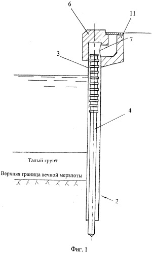 Подпорная стенка на многолетнемерзлом грунте (варианты) (патент 2502845)