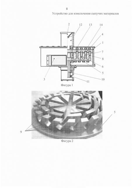 Устройство для измельчения сыпучих материалов (патент 2656619)