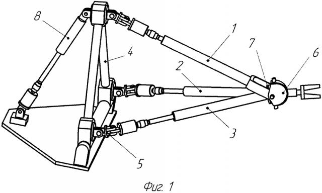 Манипулятор-трипод параллельно-последовательной структуры (патент 2616493)