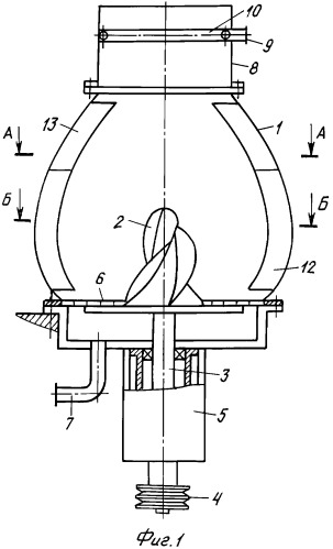 Емкостной аппарат непрерывного действия для перемешивания (патент 2349375)