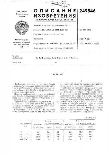 Патент ссср  249846 (патент 249846)