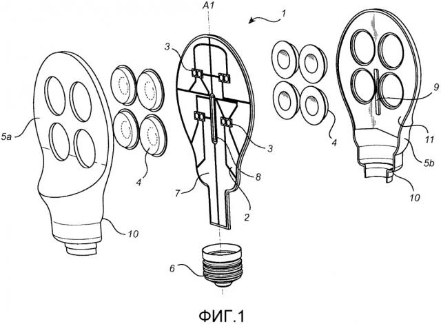 Плоское осветительное устройство (патент 2666814)