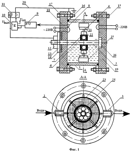 Способ обеззараживания воды и устройство для его реализации (патент 2445274)