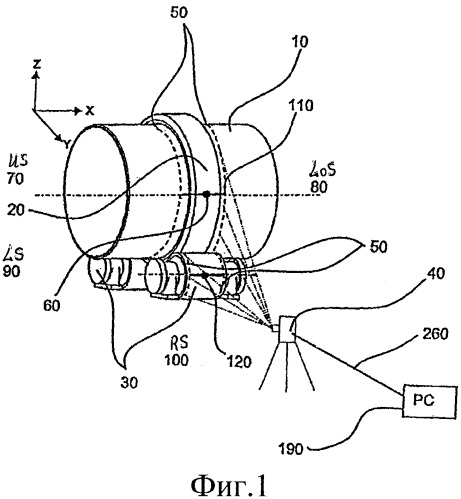 Способ измерения и выравнивания вращающейся цилиндрической установки (патент 2559128)