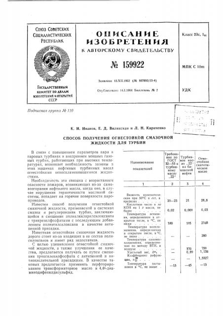 Патент ссср  159922 (патент 159922)