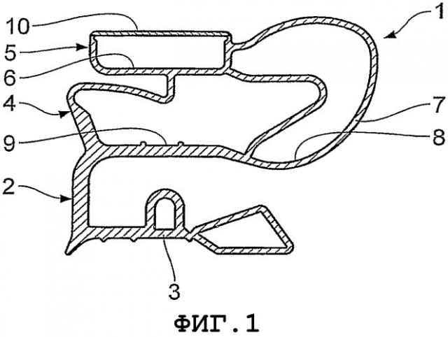 Уплотнительный профиль для уплотнения двери, а также уплотнительная рама с подобным уплотнительным профилем (патент 2313647)