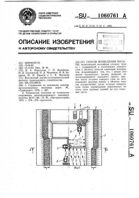 Способ возведения насыпи (патент 1060761)