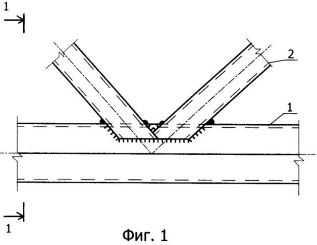 Узловое бесфасоночное соединение трубчатых элементов фермы (варианты) (патент 2329361)