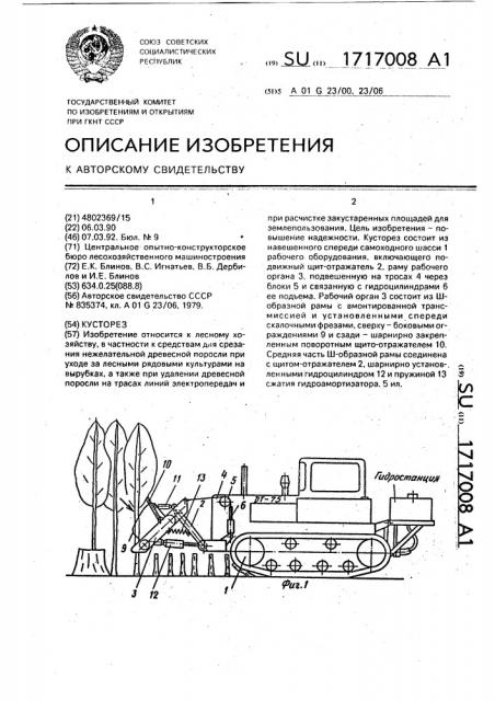 Кусторез (патент 1717008)