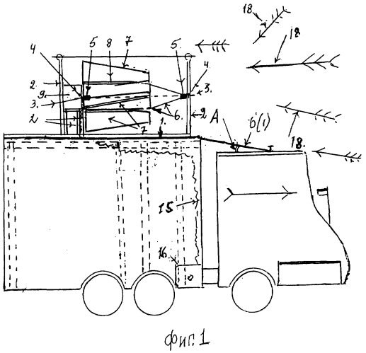 Автомобильный ветрогенератор (патент 2375212)