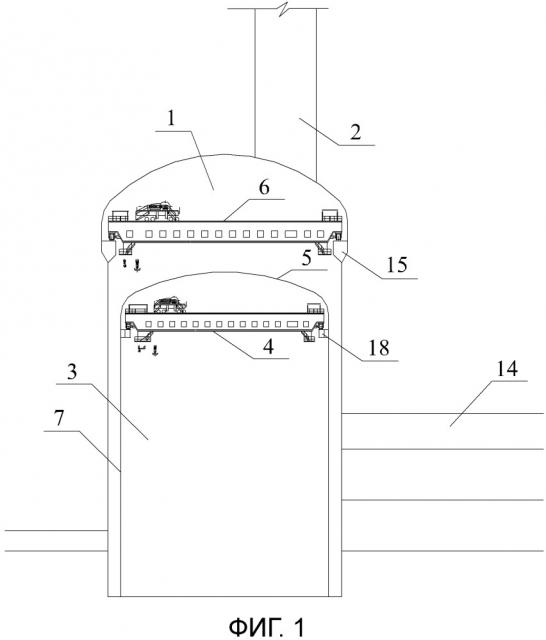 Способ подъема и транспортировки крупных частей подземной атомной электростанции (патент 2655088)