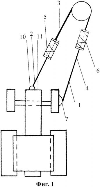 Устройство для самовытаскивания колесного трактора (патент 2597332)