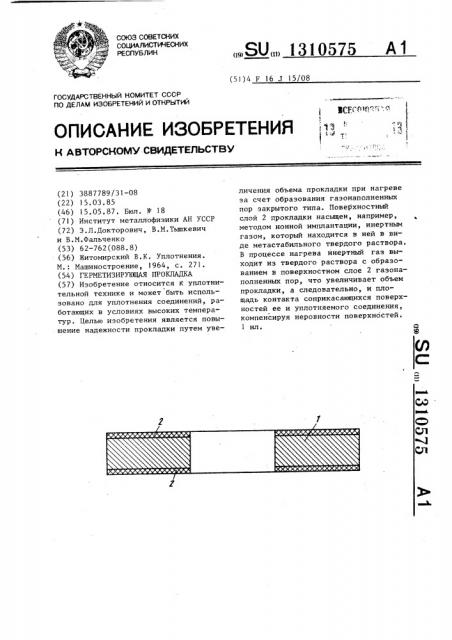 Герметизирующая прокладка (патент 1310575)