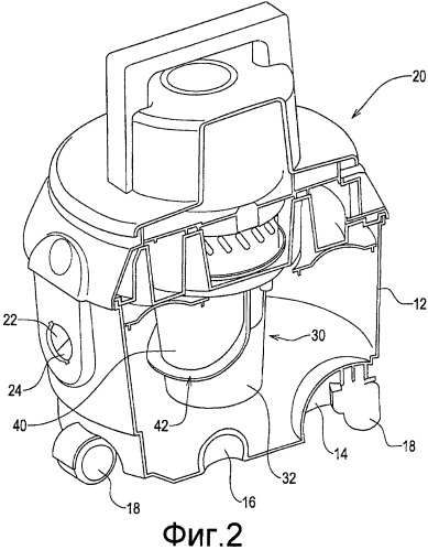 Моющий пылесос (патент 2416355)