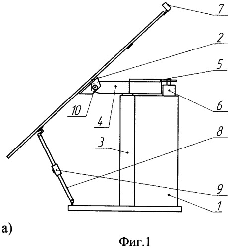 Установка автоматического слежения приемной панели за солнцем (патент 2482401)