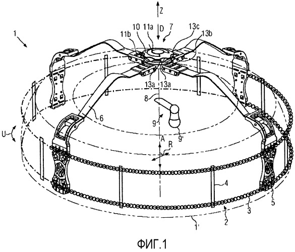 Устройство противоскольжения для колес транспортного устройства с эргономичной рукояткой (патент 2497689)