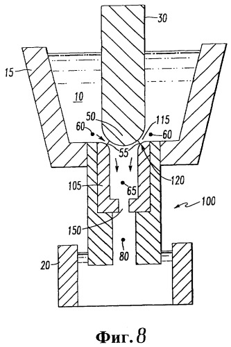 Разливочный стакан для перемещения потока жидкого металла (патент 2266174)