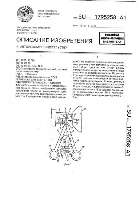 Измерительное устройство (патент 1795258)