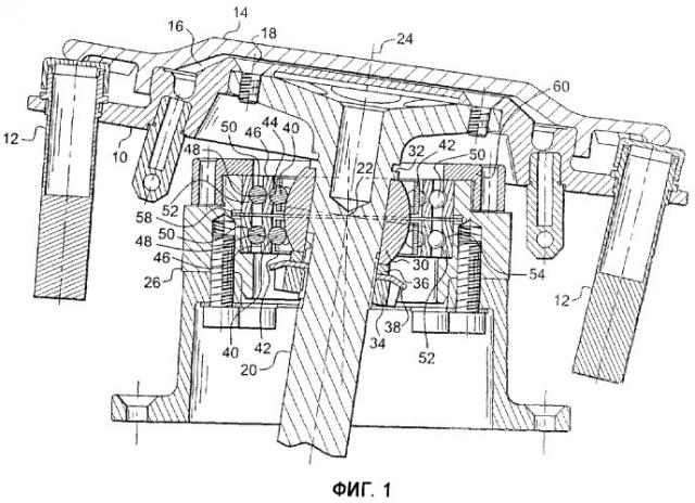 Направляющее устройство вала с колебательным движением (патент 2381392)