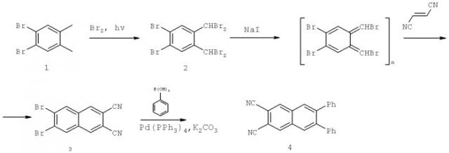 6,7-дифенил-2,3-дицианонафталин и способ получения 6,7-дифенил-2,3-дицианонафталина (патент 2426725)