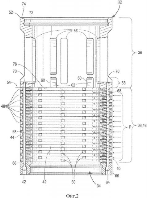 Клетка клапана, не содержащая мертвых зон между участками шумоподавления и высокой пропускной способности потока (патент 2641799)