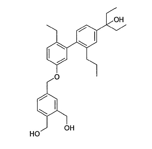 Новый способ получения 3-[5'-(3,4-бис-гидроксиметилбензилокси)-2'-этил-2-пропилбифенил-4-ил]-пента-3-ола (патент 2392268)