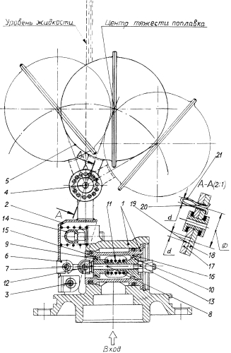 Двухседельный поплавковый клапан (патент 2592359)