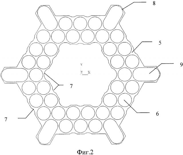 Поглощающая решетка для тепловыделяющей сборки ядерного реактора (патент 2610915)