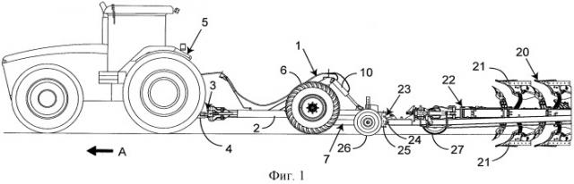 Колесная тележка полунавесного плуга (патент 2532453)