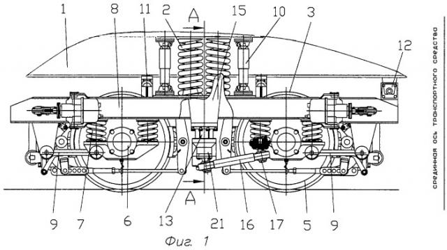 Устройство продольной связи тележек с кузовом железнодорожного тягового транспортного средства (патент 2277486)