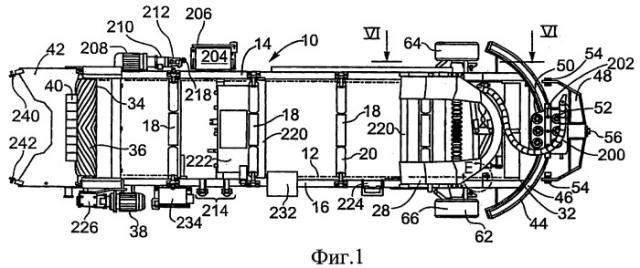 Конвейерный механизм с шарнирным соединителем (патент 2424937)