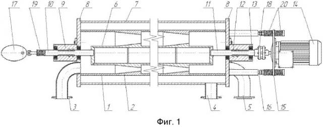 Мембранный аппарат с неустановившейся гидродинамикой (патент 2506990)