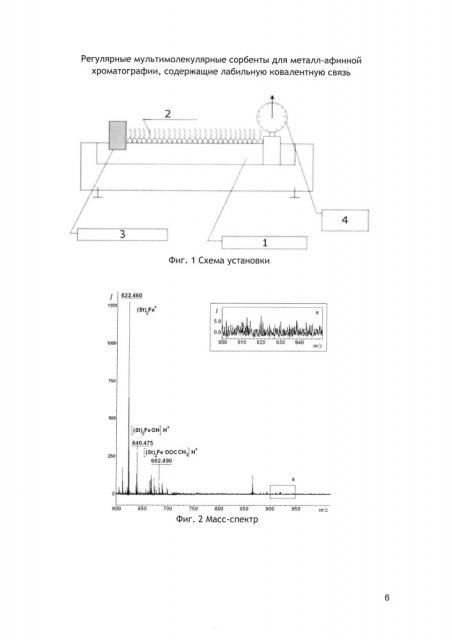 Регулярные мультимолекулярные сорбенты для металл-аффинной хроматографии, содержащие лабильную ковалентную связь (патент 2608529)