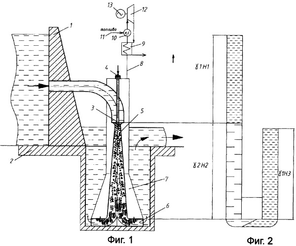 Энергоустановка с гидрокомпрессором (патент 2321776)