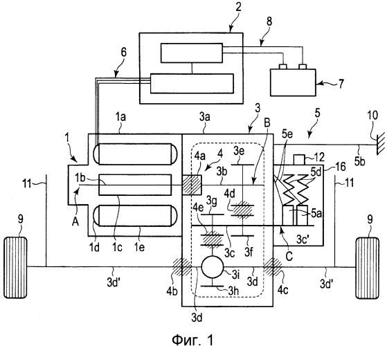 Устройство передачи мощности для электромобиля (патент 2531988)