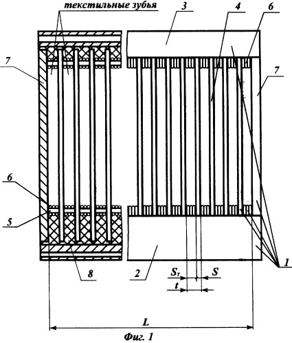 Способ ремонта берда ткацкого станка и шаблон для его осуществления (патент 2257432)