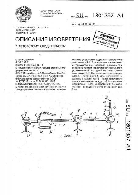 Измерительное устройство (патент 1801357)